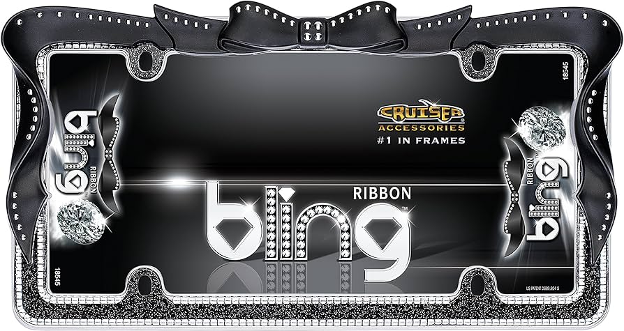 Amazon.com: Cruiser Accessories 18545 Ribbon Bling License